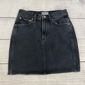 AGOLDE Black Denim Skirt